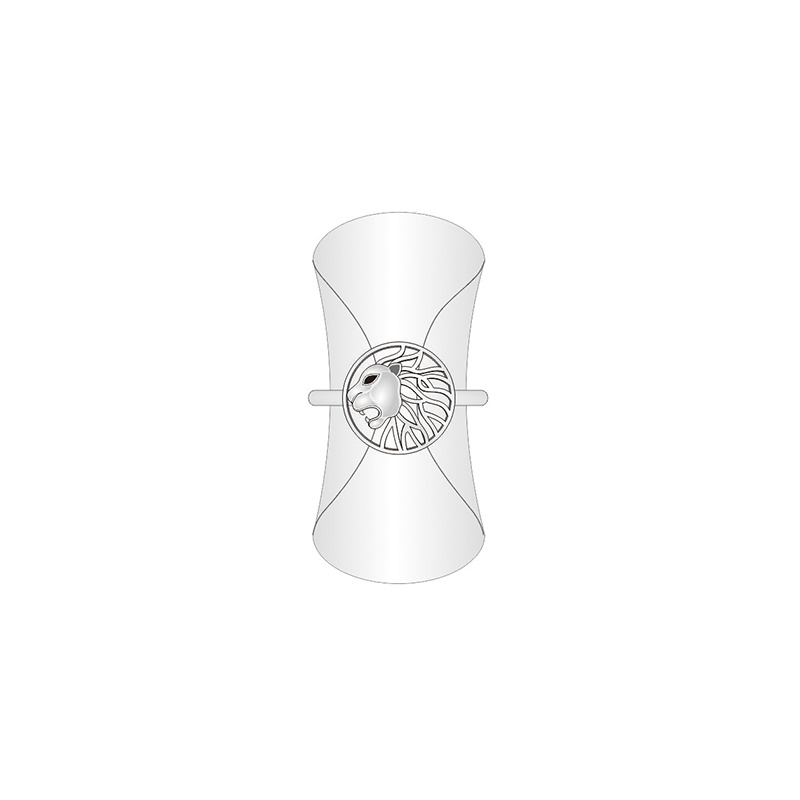 Five Silver Pearl Lion Pattern Diamond Jewelry