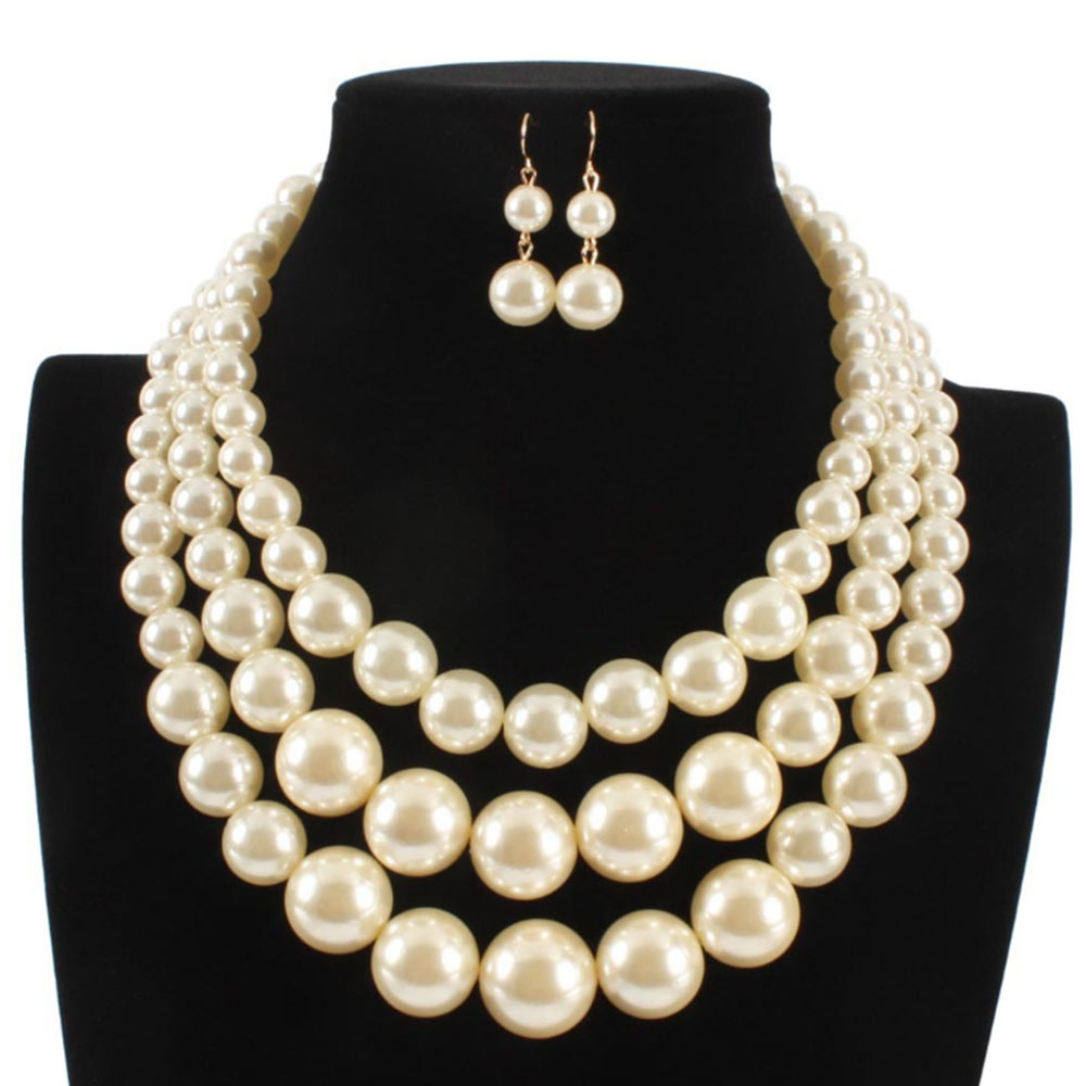 Long Life Fashion Bead Necklace Jewelry Set