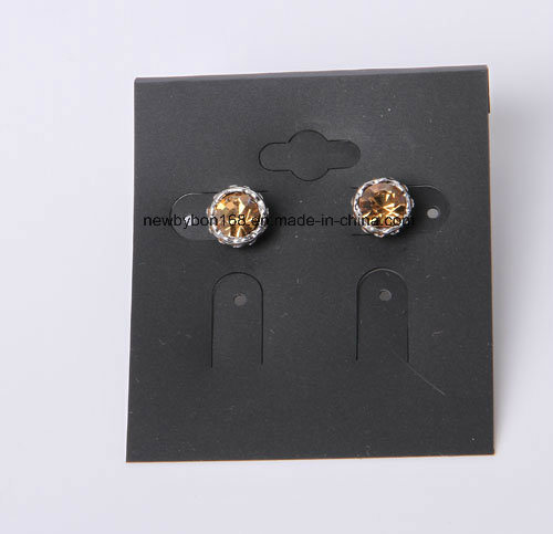 Stud Earrings with Rhinestone in Rhodium Plated