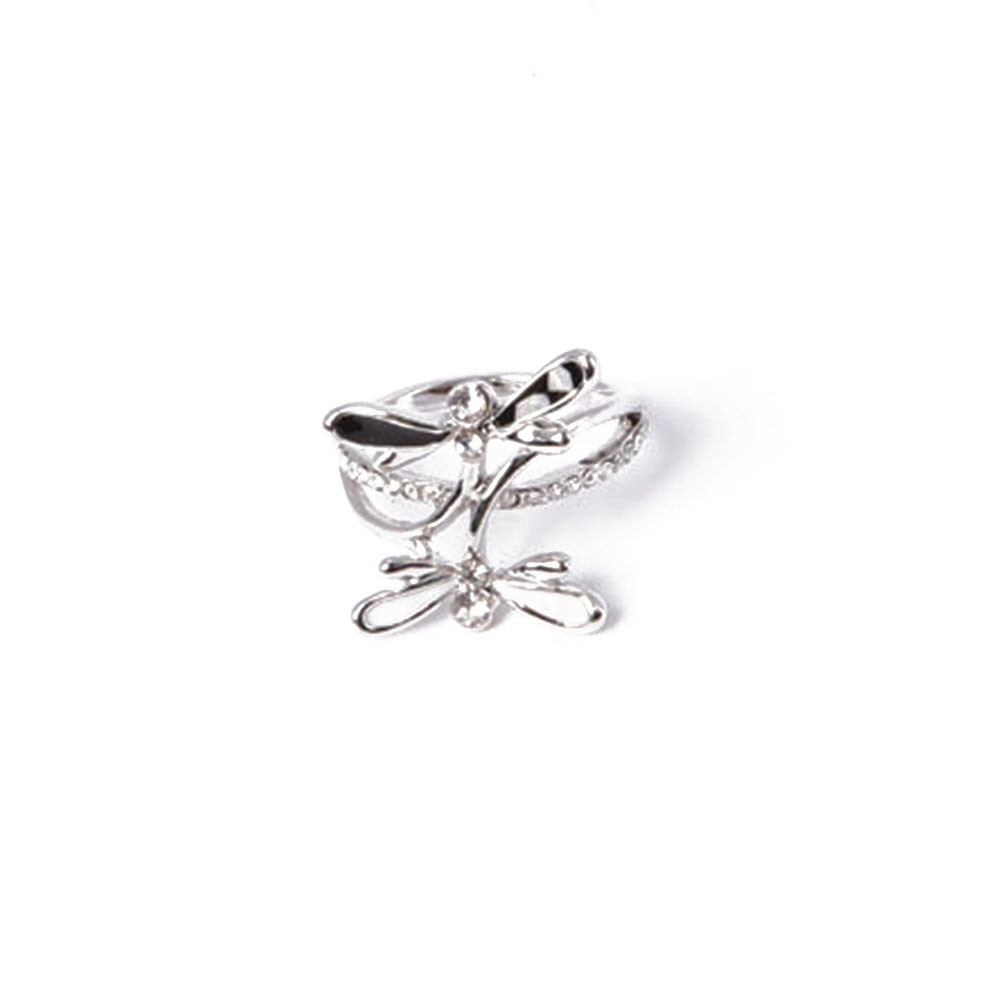Reasonable Fashion Jewelry Dragonfly Glod Ring with Rhinestone