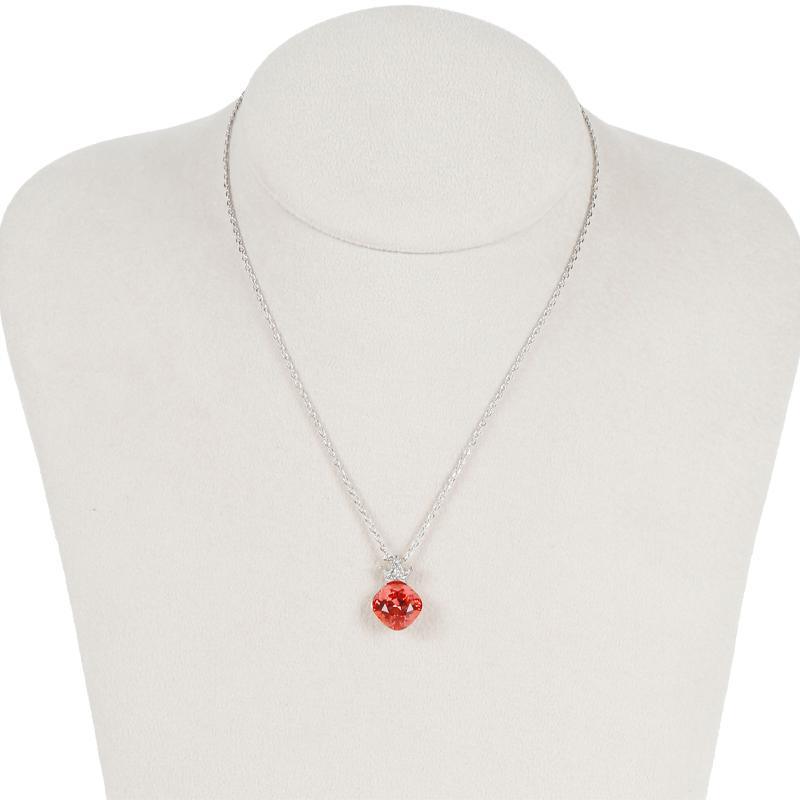 Succinct Compact Pendant Alloy Ruby Pearl Necklace