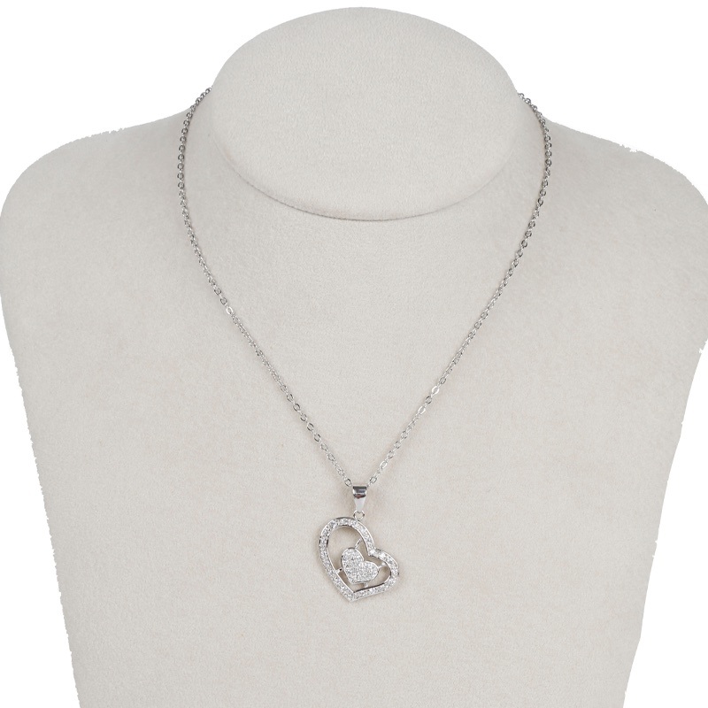 Heart Shape Diamond Alloy Necklace
