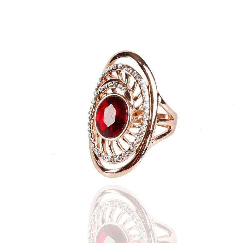 Fashion Engagement Gold Ruby Ring