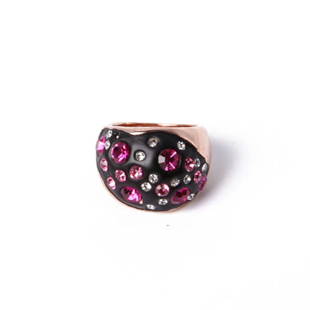 Sample Available Fashion Jewelry Rose Gold Ring with Rhinestone
