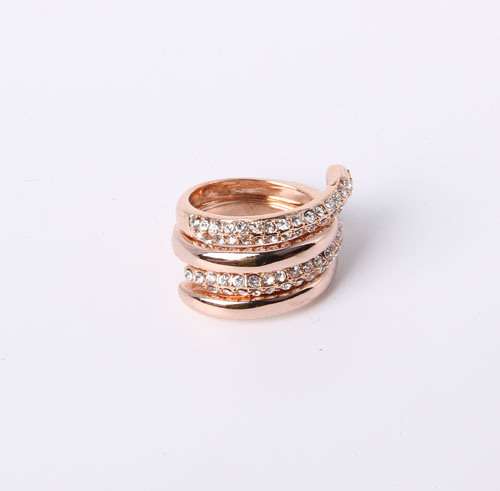 Fashion Jewelry Ring with Multi-Color Rhinestone