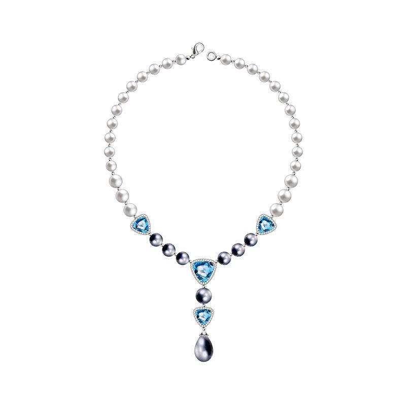 Best Selling Pearl Jewelry Set with Sapphire
