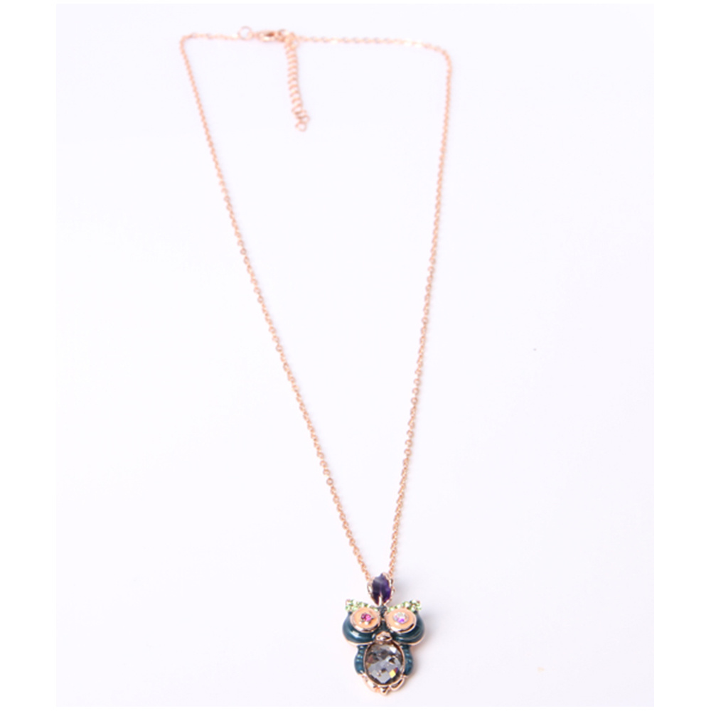 Lowest Price Fashion Gold Pendant Necklace with Rhinestone