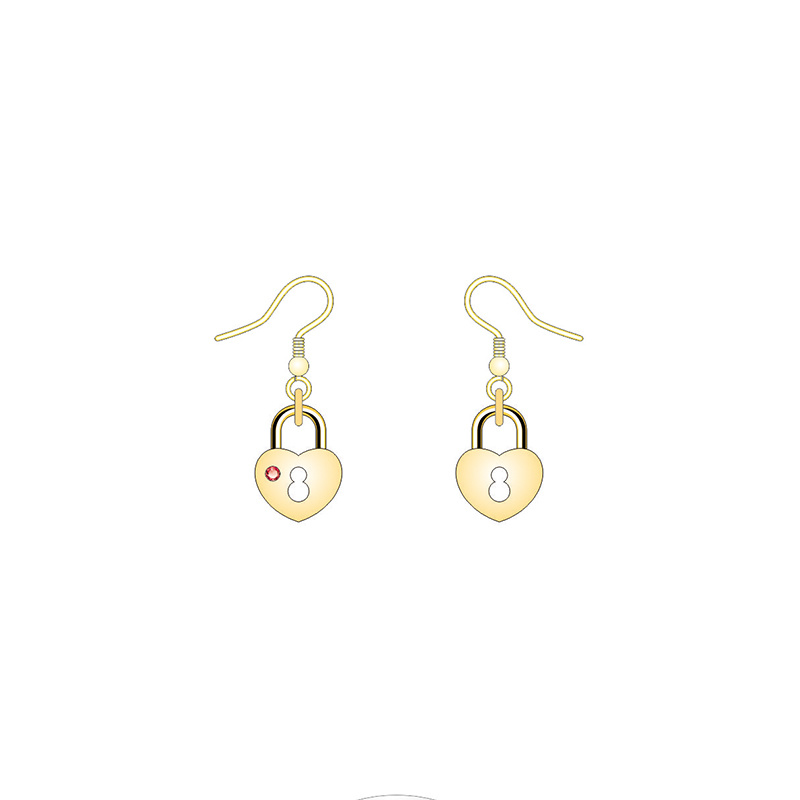 Pearl Love Lock Knot Key Couple Style Jewelry Set