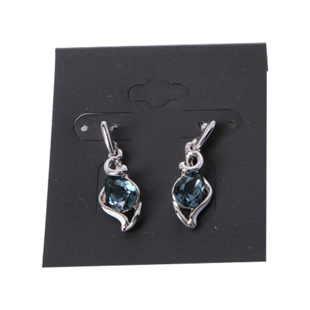High Quality Fashion Jewelry Alloy Earring with Blue Rhinestone