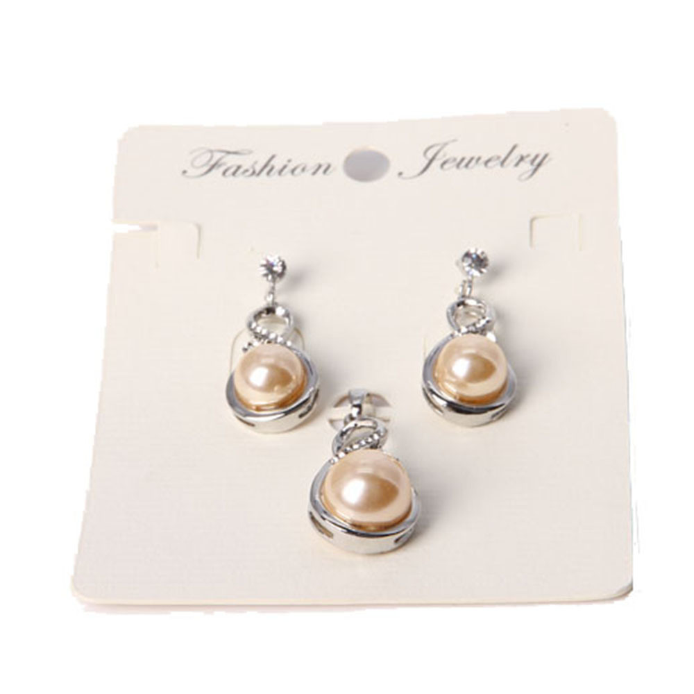 Fashion 8-Shaped Pearl Jewelry Set with Rhinestone