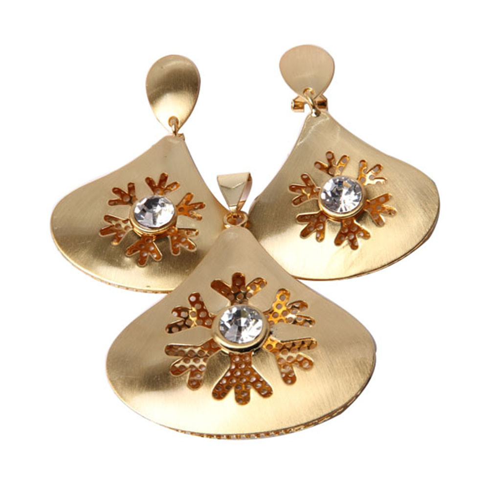 Ingenious Fashion Gold Plating Snowflake Jewelry Set