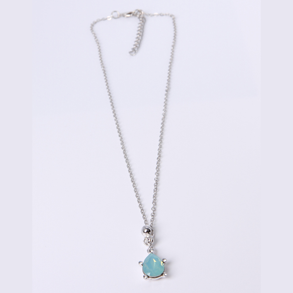Hot Salefashion Jewelry Gold Pendant Necklace with Blue Gem