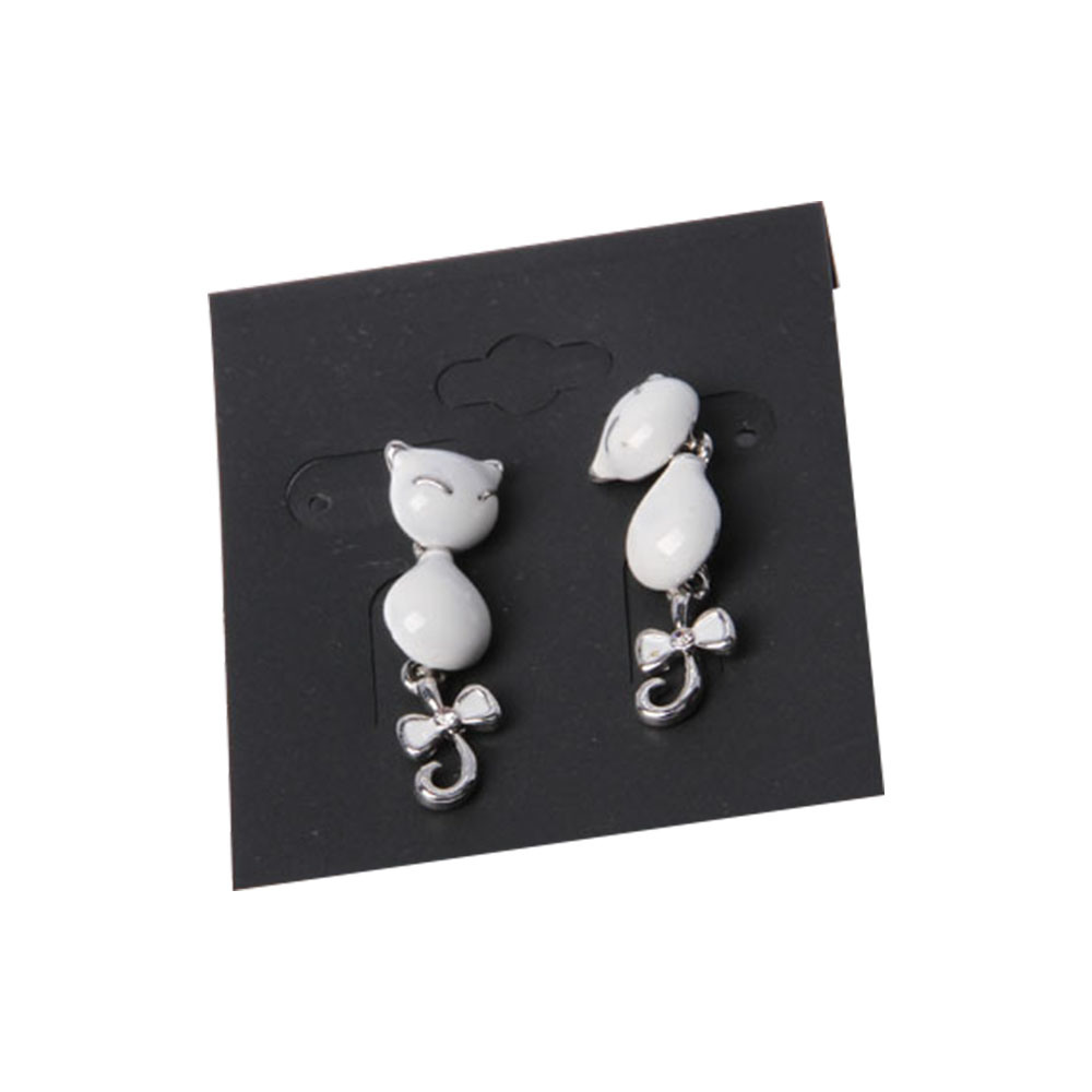 New Fashion Jewelry Silver Black Rhinestone Pendant Earrings