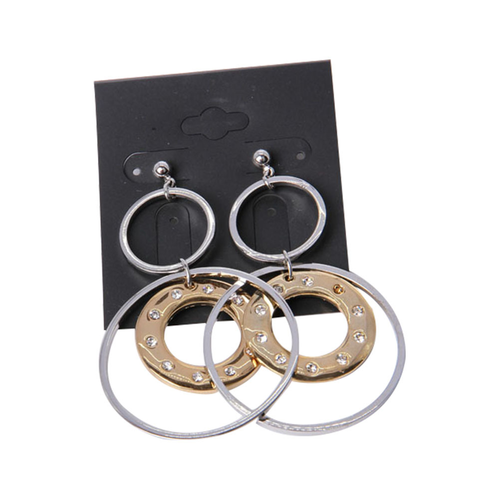 New Style Fashion Jewelry Gold Triple Heart Pendant Earring