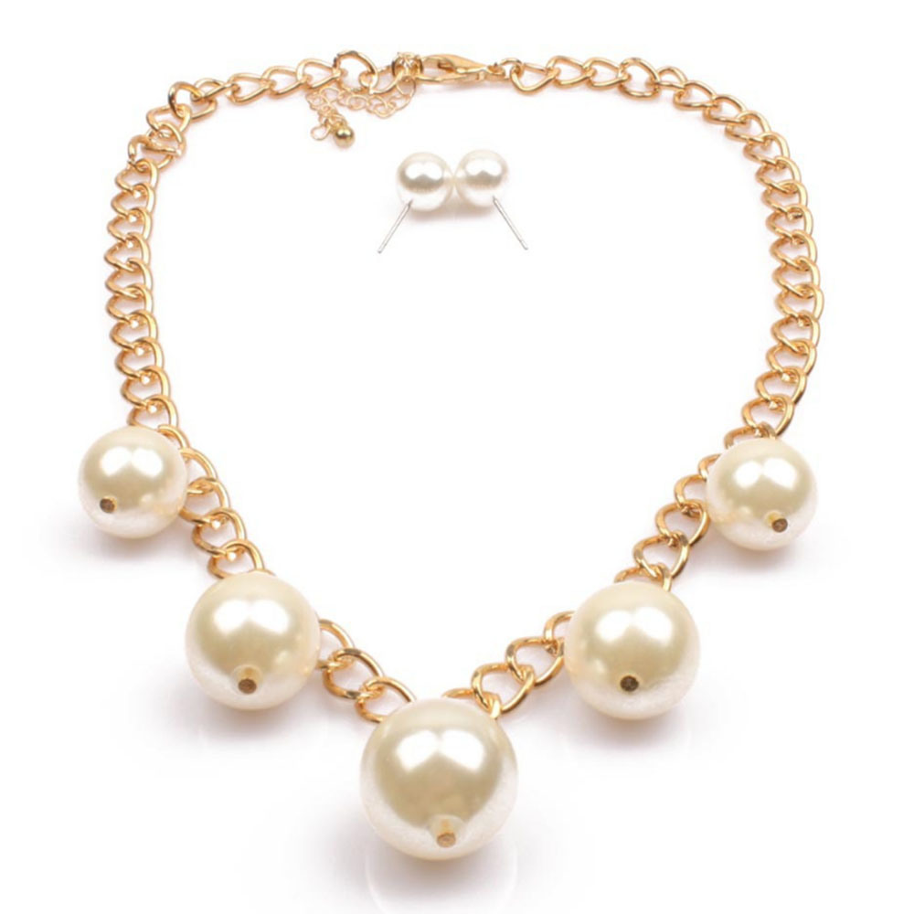 High Quality Fashion Peal Bead Necklace Jewelry Set