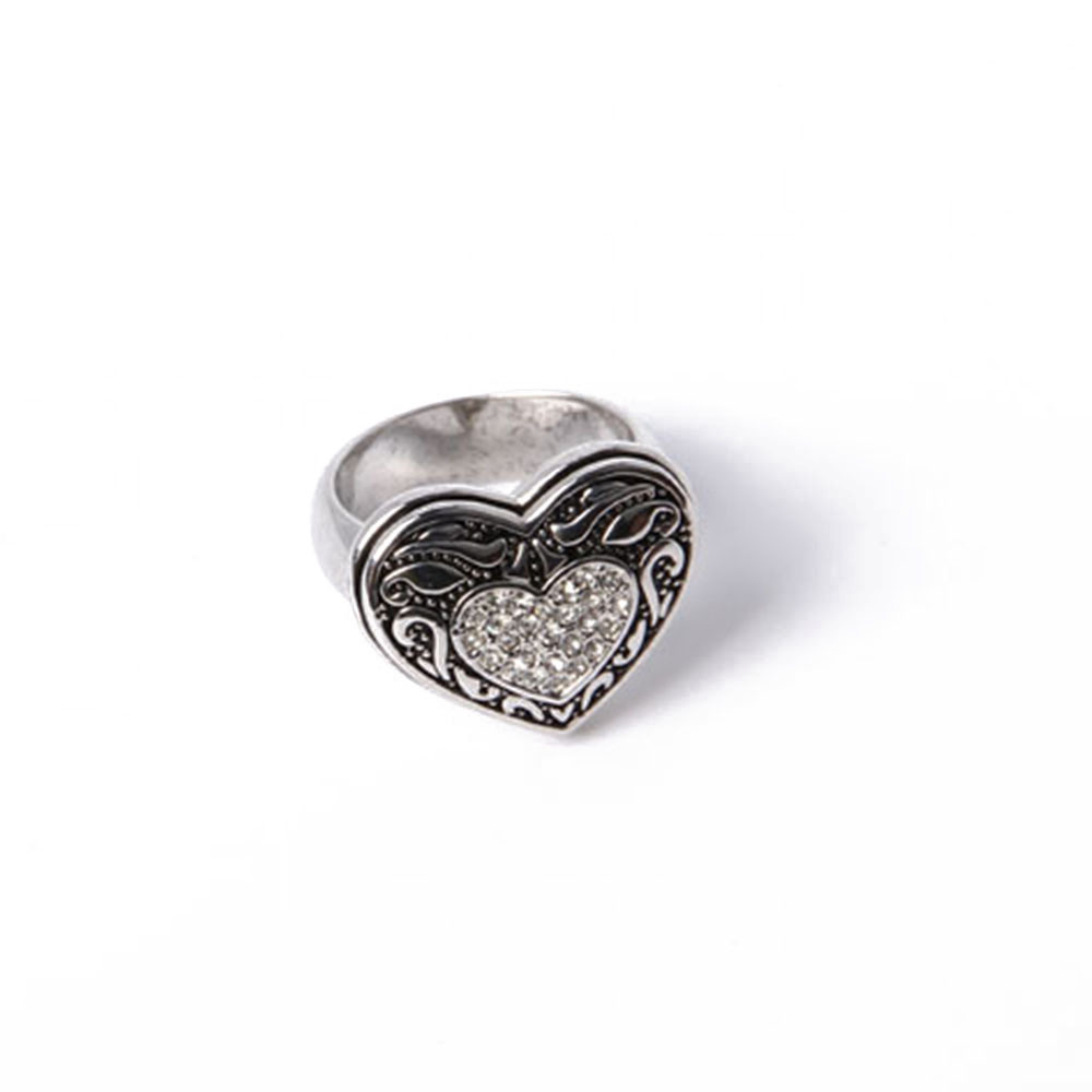 Hotsales Vintage Fashion Jewelry Heart Silver Ring
