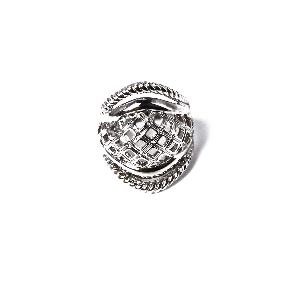 Good Quality Fashion Jewelry Silver Ring with Blue Rhinestone