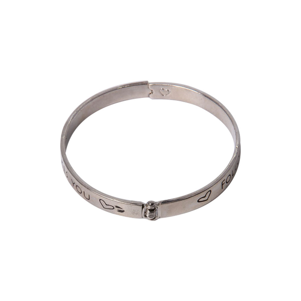 Promotional Charm Stainless Steel Bracelet with Lettering