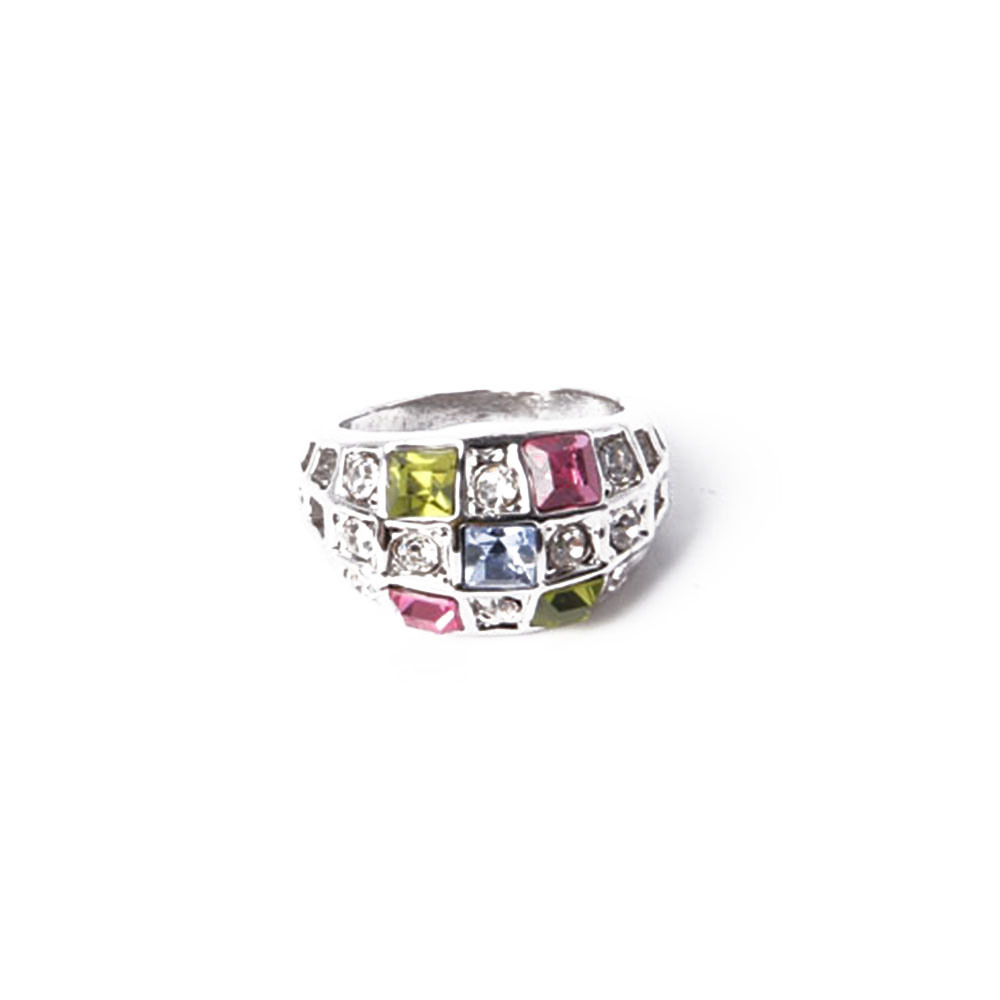Fashion Jewelry Heart Shape Rose Gold Ring with Rhinestone