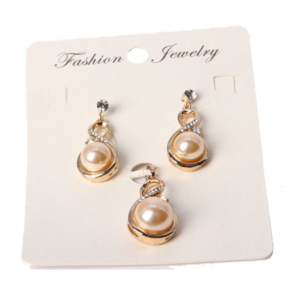 Year Fashion Woven Pattern Pearl Jewelry Set