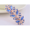 Beautiful Leaf Shape Hair Clip with Red Diamond 