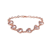 Fashion Jewelry Gold Bracelet with Heart-Shaped Dater Drill 